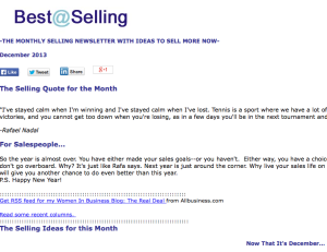 Best@Selling newsletter for sales professionals.